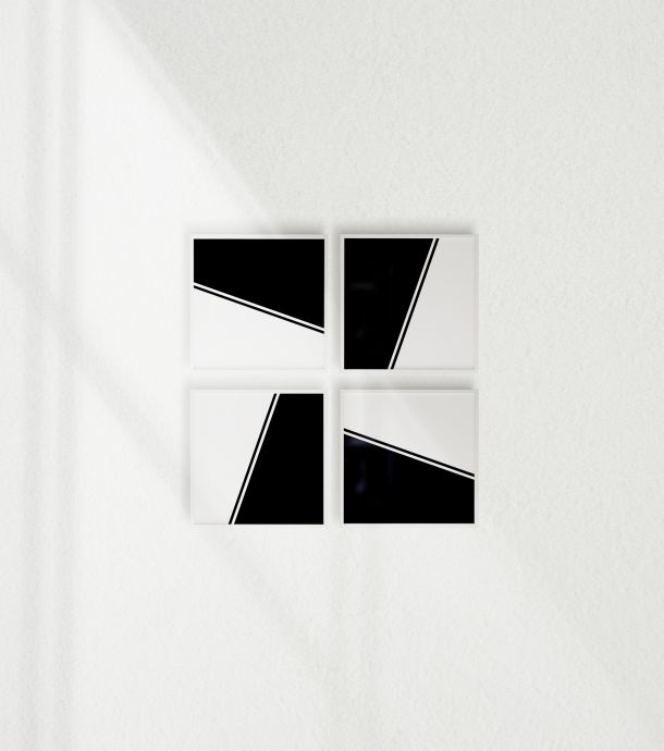 4 tableaux noir et blanc par KezaCréation