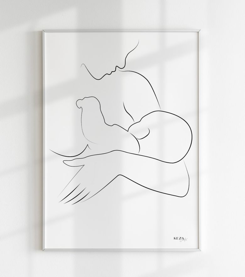 illustrations par kezacreation d'une femme allaitant un bébé