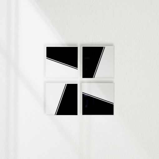 4 tableaux noir et blanc par KezaCréation